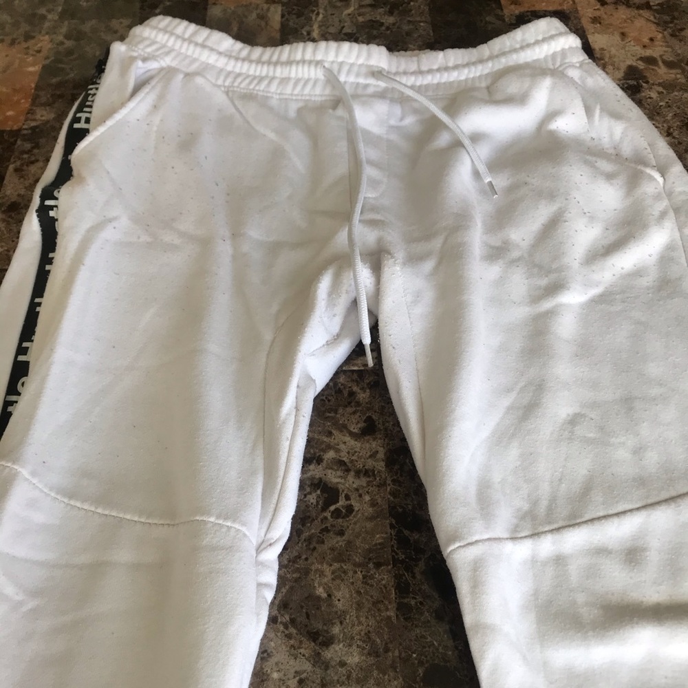 Men’s white joggers